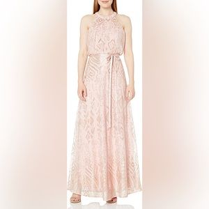 Pink and gold marina prom dress (size 4)